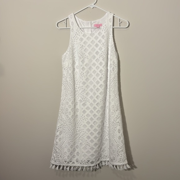 Lilly Pulitzer White Marquette Shift Dress - S - Picture 2 of 5